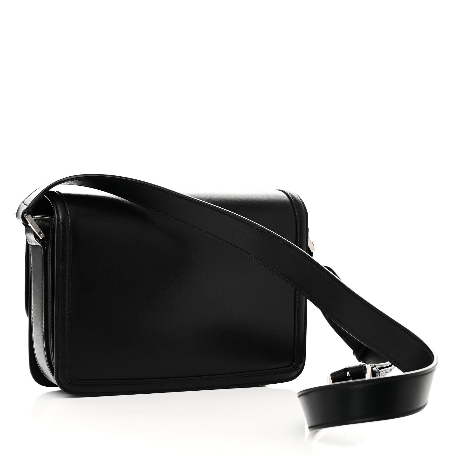 Saint Laurent Box Calfskin Monogram Medium Solferino Satchel Black 3 of 10