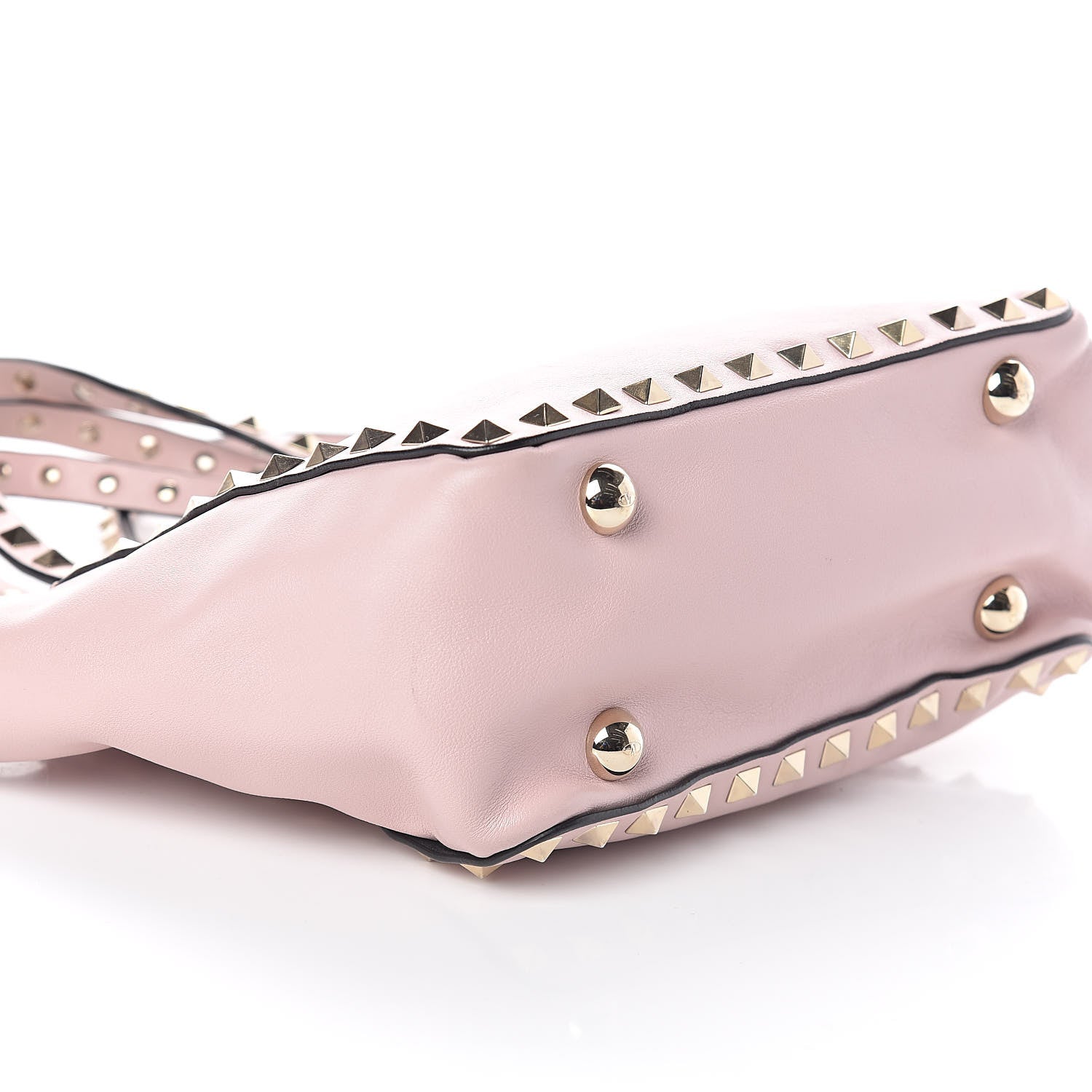 Valentino Garavani Vitello Mini Rockstud Tote Water Rose 8 of 9