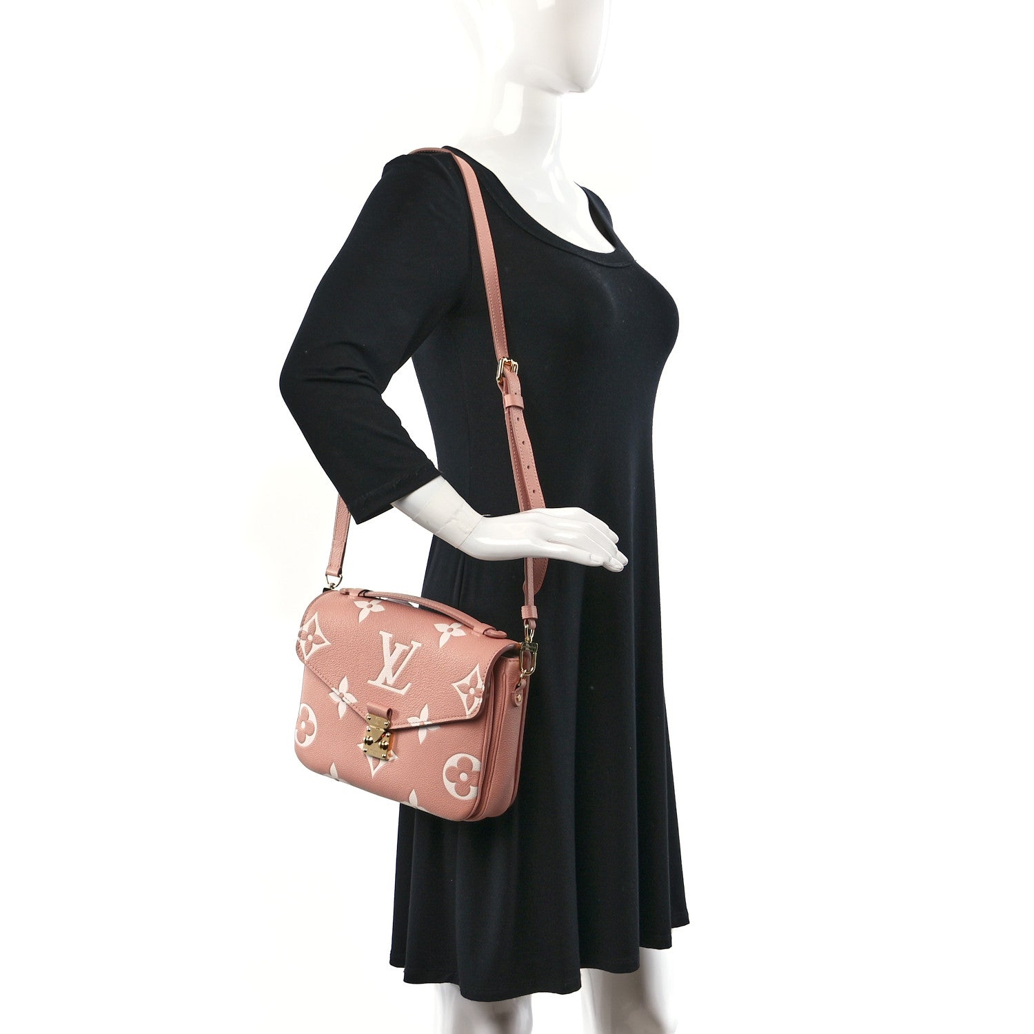 Louis Vuitton Empreinte Monogram Giant Pochette Metis Rose Trianon Cream 2 of 8