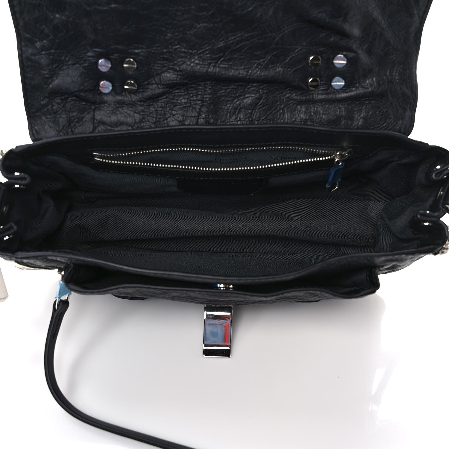 Proenza Schouler Crinkled Calfskin Tiny PS1 Satchel Black 5 of 11