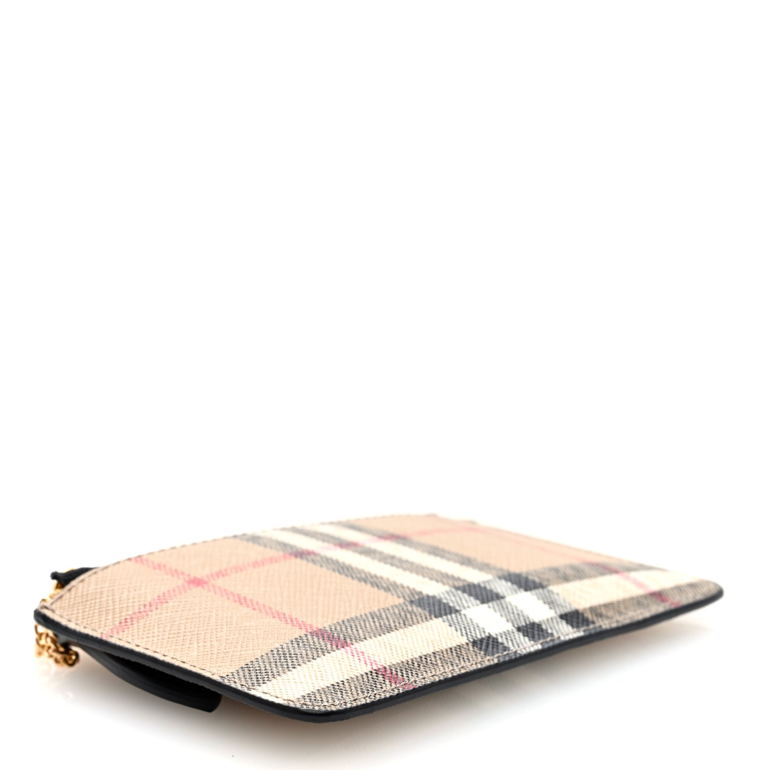 Burberry Vintage Check Kelbrook Key Pouch Card Case Beige Black 4 of 6
