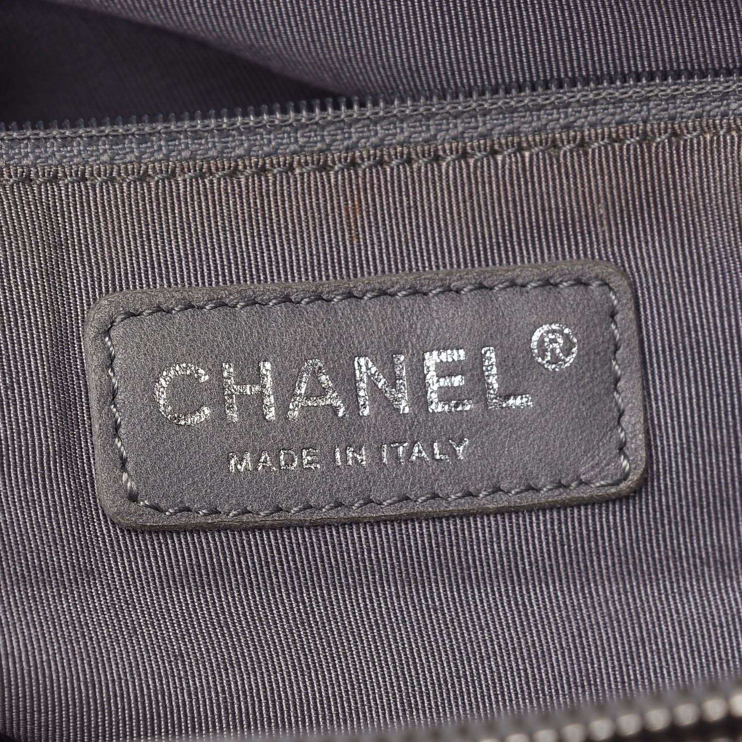 Chanel Caviar Quilted Grand Shopping Tote GST Light Grey 6 of 14