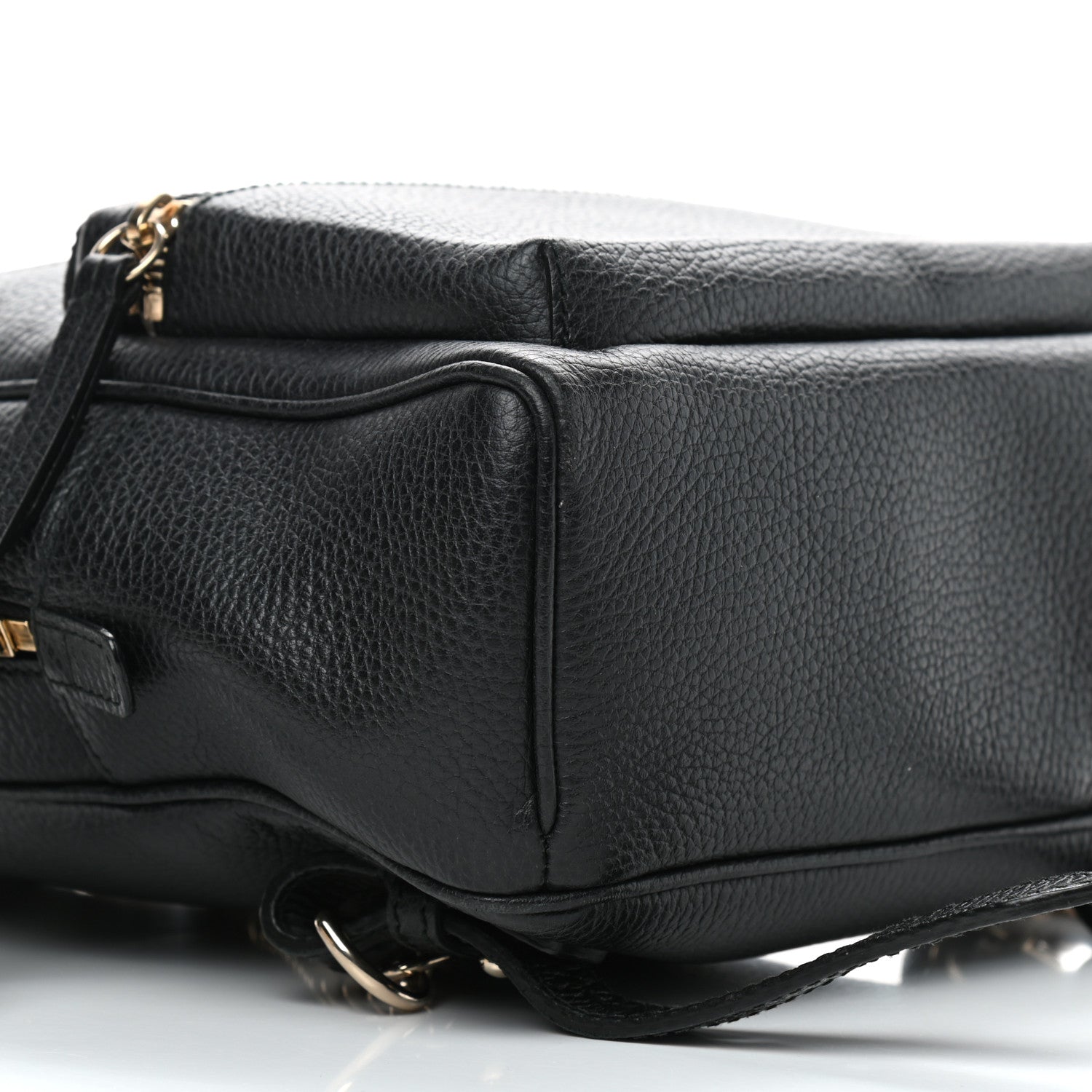 Gucci Pebbled Calfskin Soho Chain Backpack Black 6 of 7