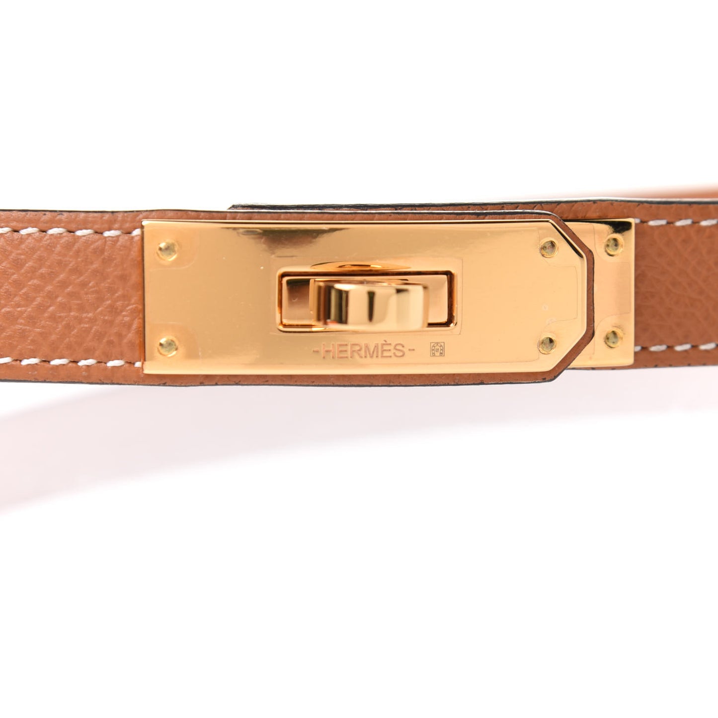 Epsom Kelly Pocket Belt Gold