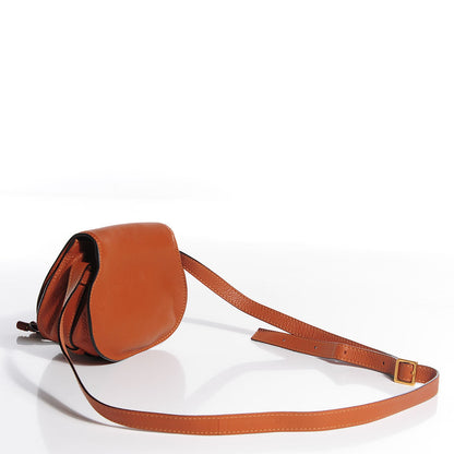 Chloe Calfskin Mini Marcie Round Crossbody Bag Tan 3 of 10