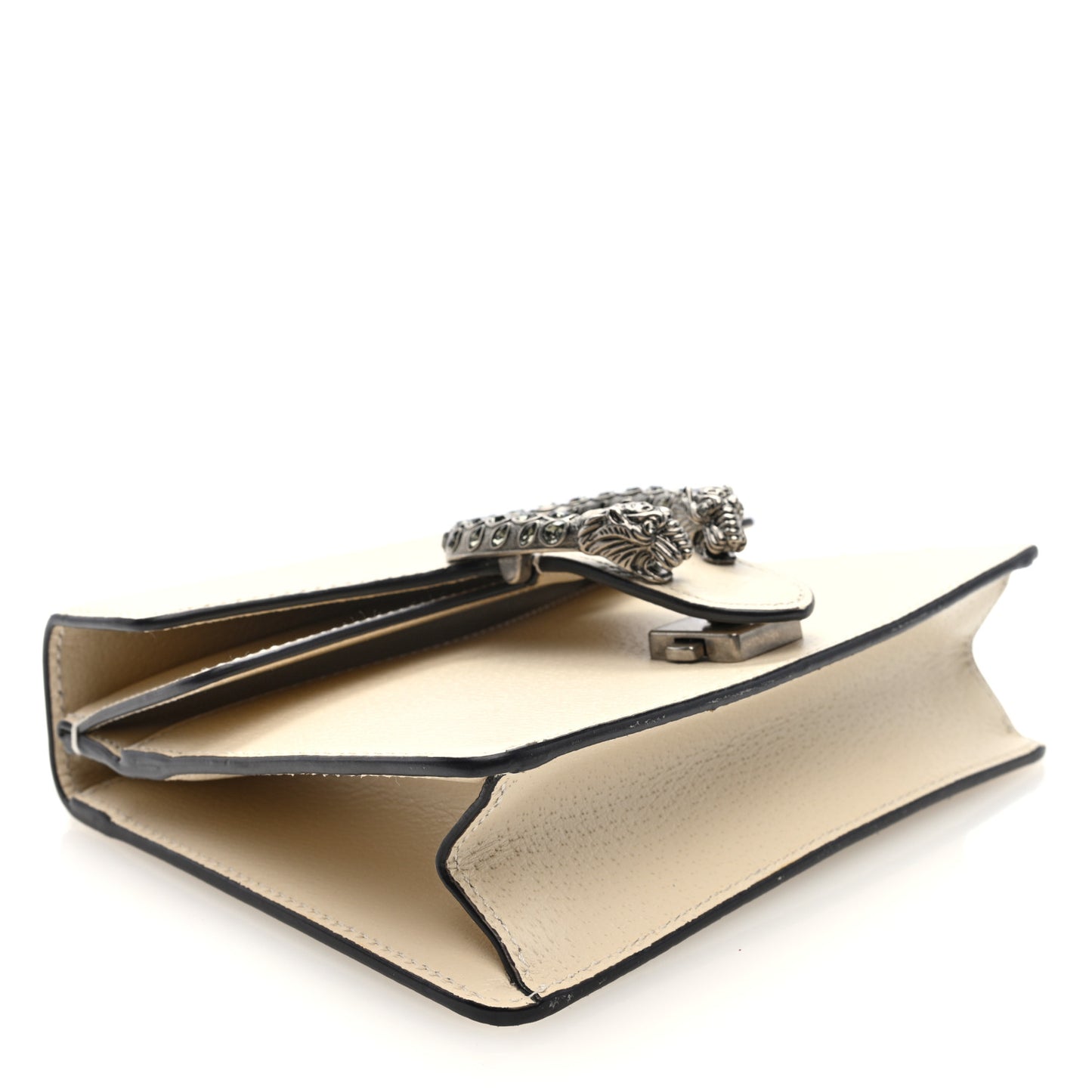 Textured Calfskin Crystal Mini Dionysus Shoulder Bag Mystic White