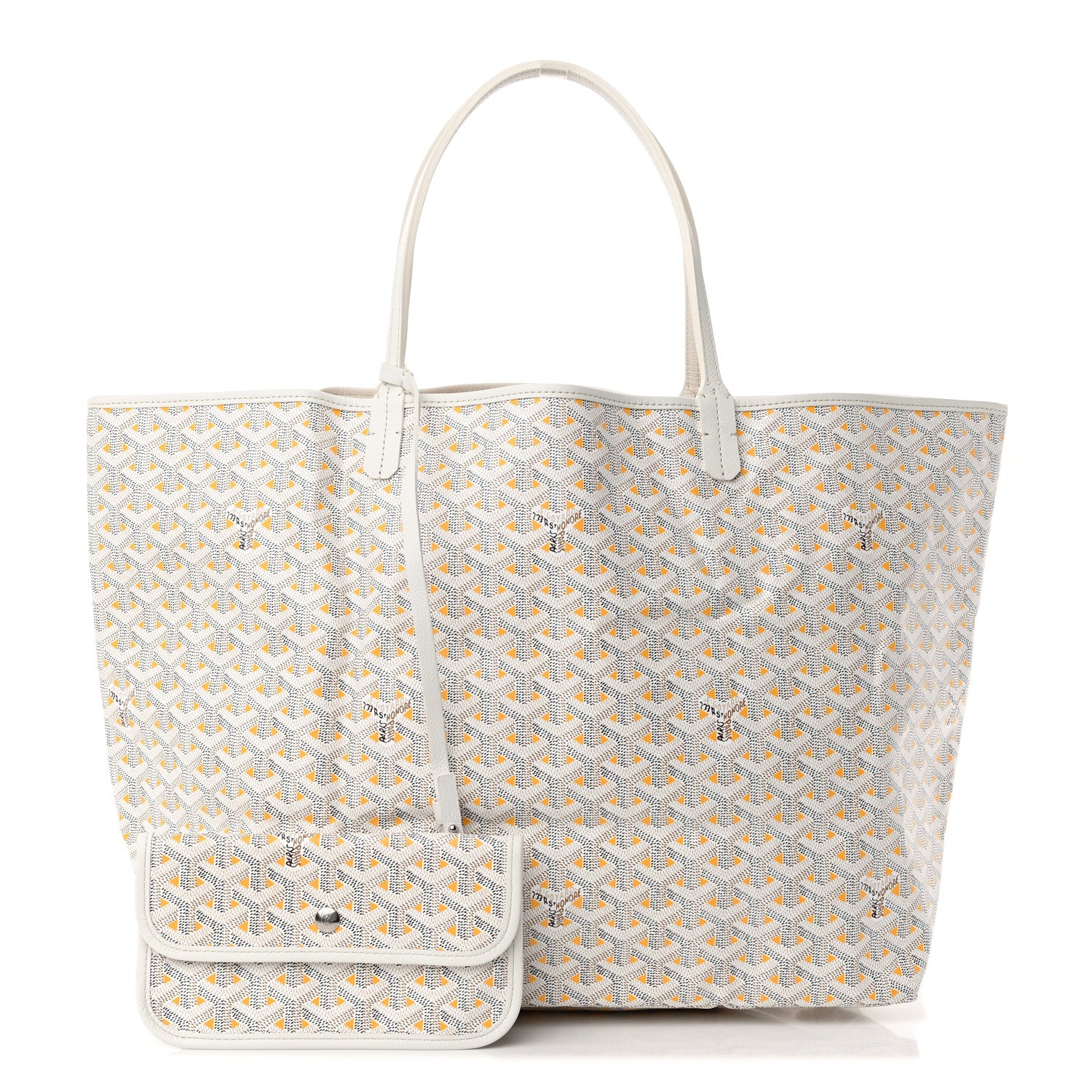 Goyard Goyardine Saint Louis Claire Voie GM White Yellow 1 of 11