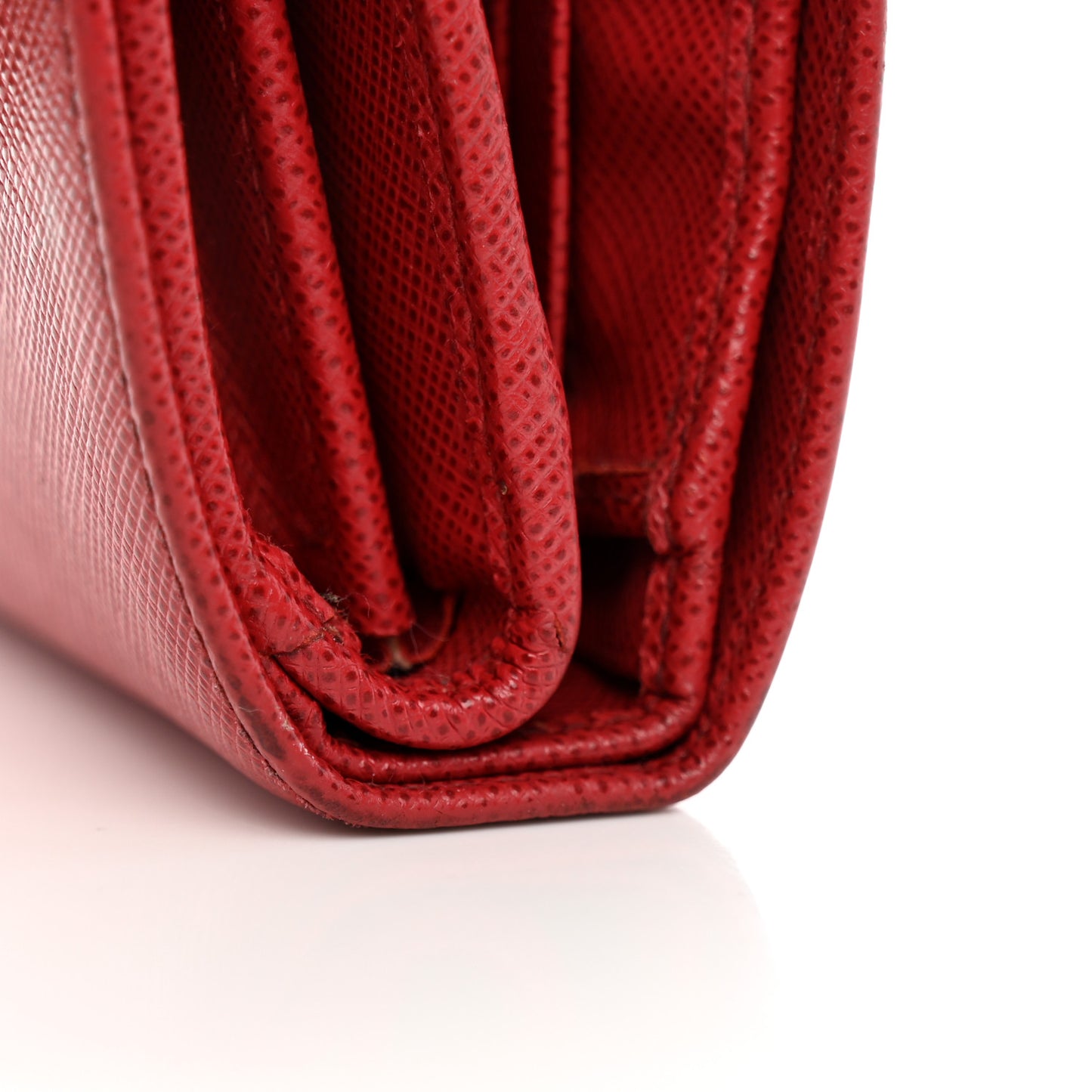 Saffiano Metal Compact Wallet Fuoco