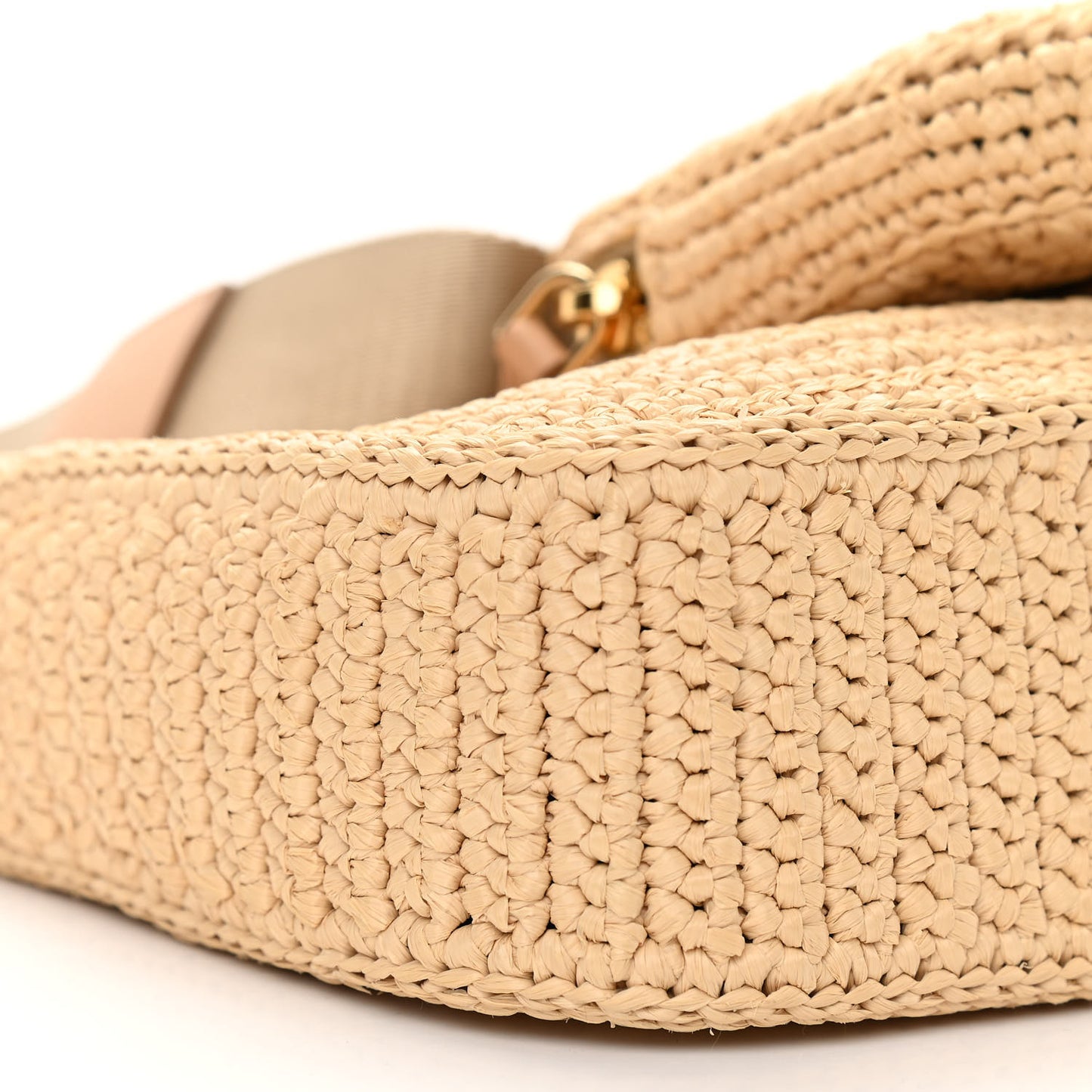 Yarn Raffia Effect Crochet Re-Edition 2005 Shoulder Bag Naturale