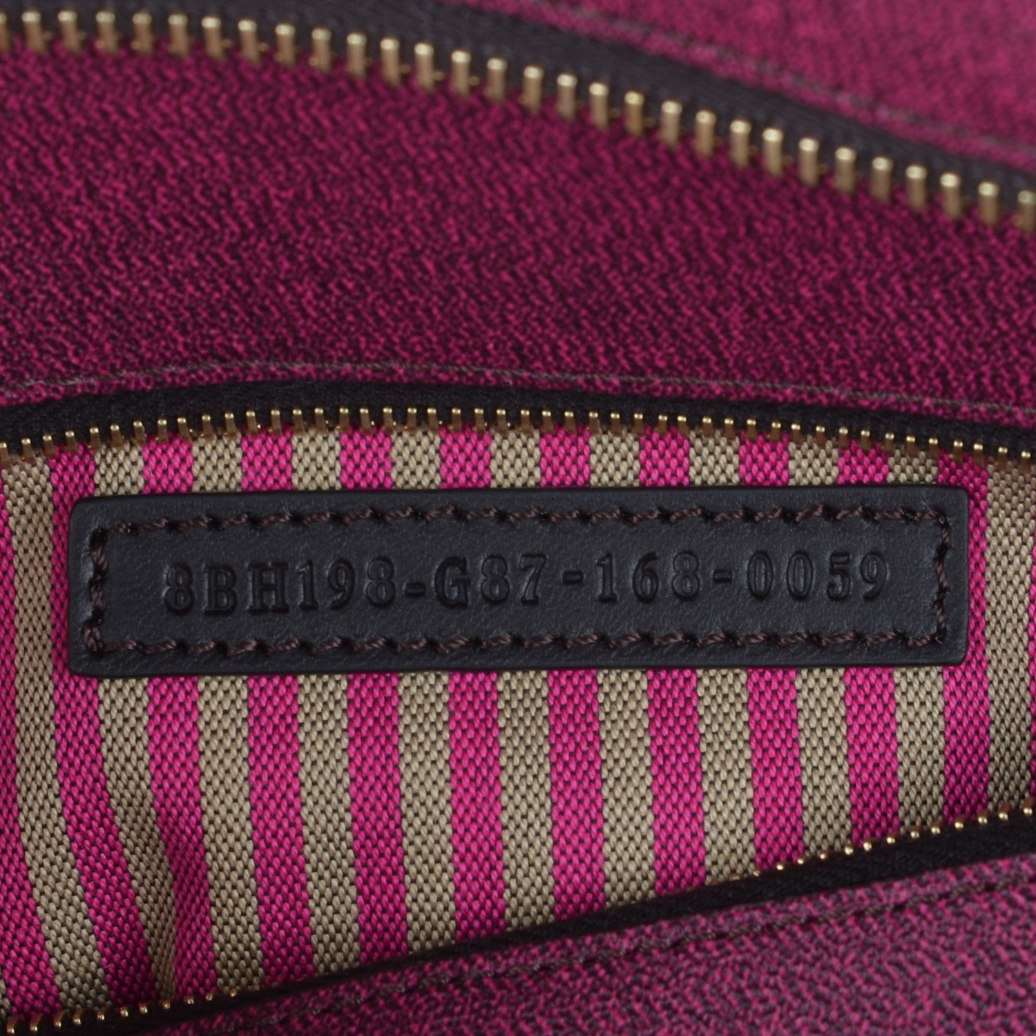 Fendi Zucca Spalmati Small Roll Tote Tobacco Fuxia 7 of 7