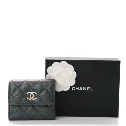Chanel Iridescent Caviar Quilted Small Flap Wallet Black 9 of 9