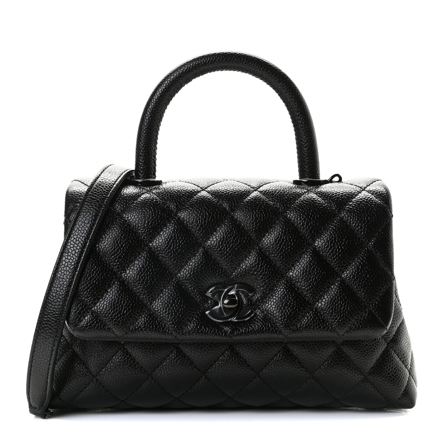Chanel Caviar Quilted Mini Coco Handle Flap So Black 1 of 6
