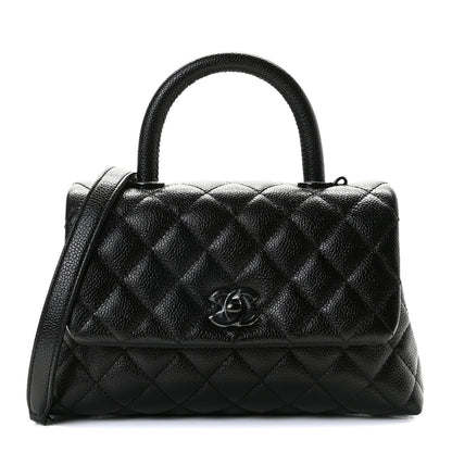 Chanel Caviar Quilted Mini Coco Handle Flap So Black 1 of 6
