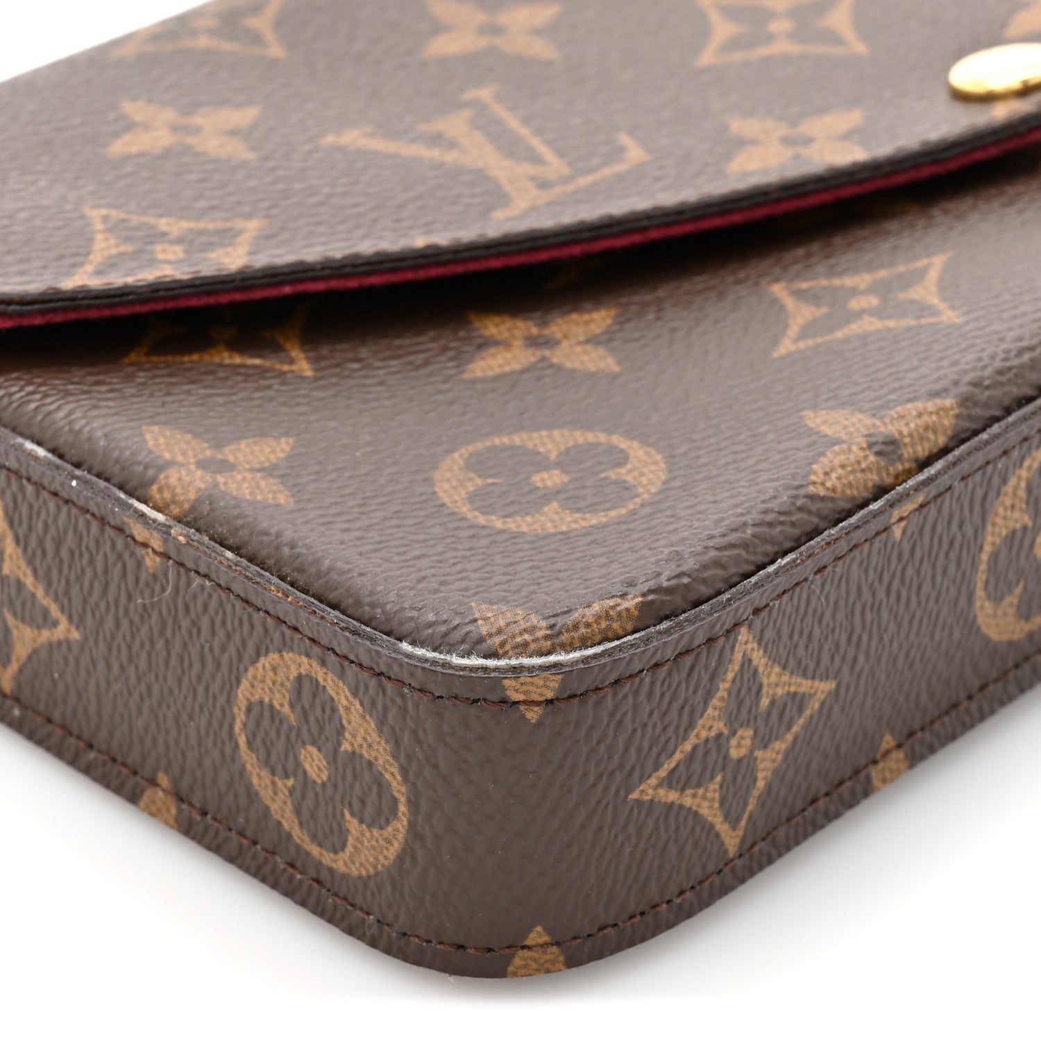 Louis Vuitton Monogram Pochette Felicie Chain Wallet Fuchsia 12 of 16