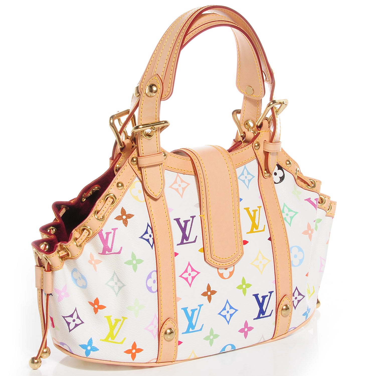 Louis Vuitton Monogram Multicolor Theda GM White 3 of 7
