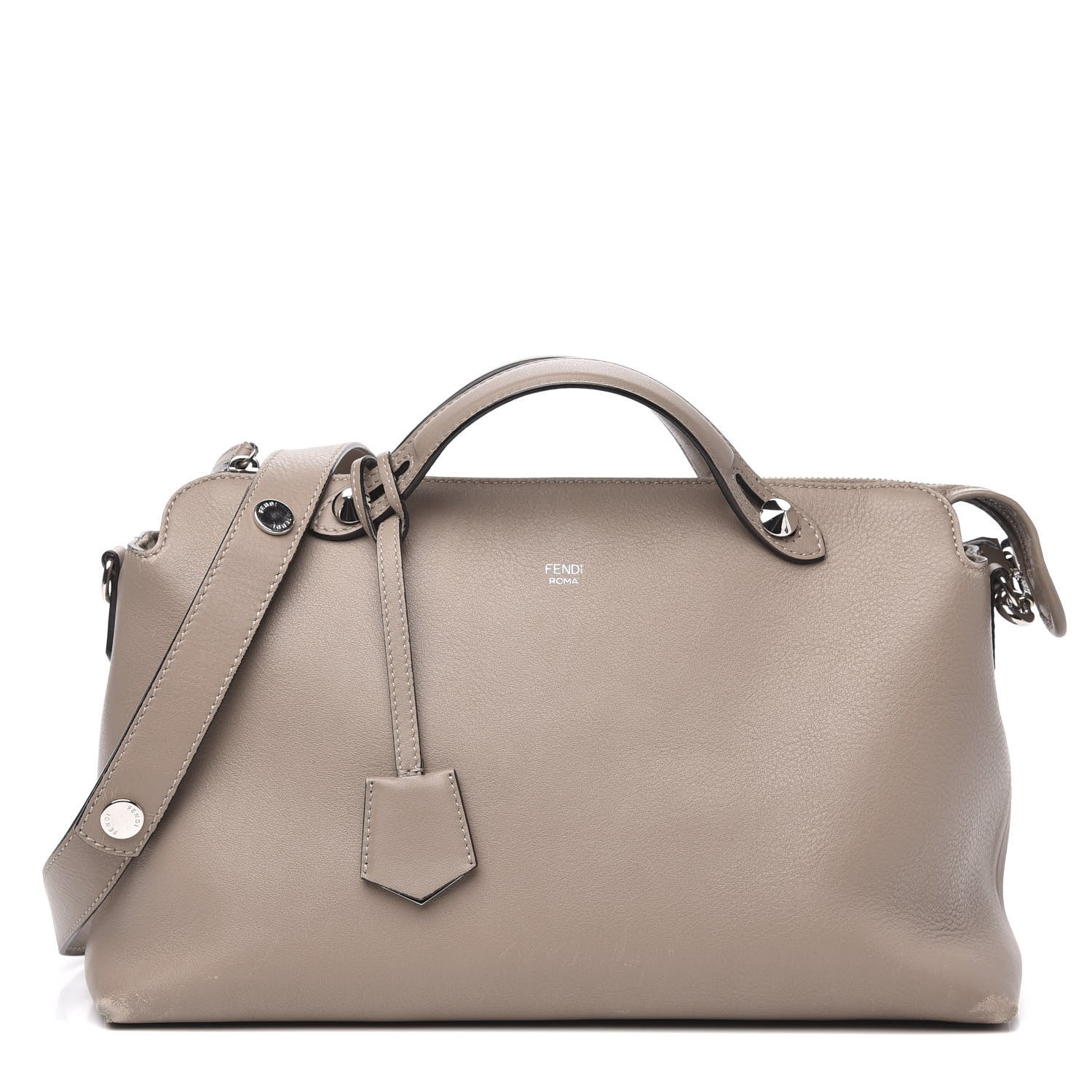 Fendi Vitello Dolce Large By The Way Boston Bag Tortora 1 of 12