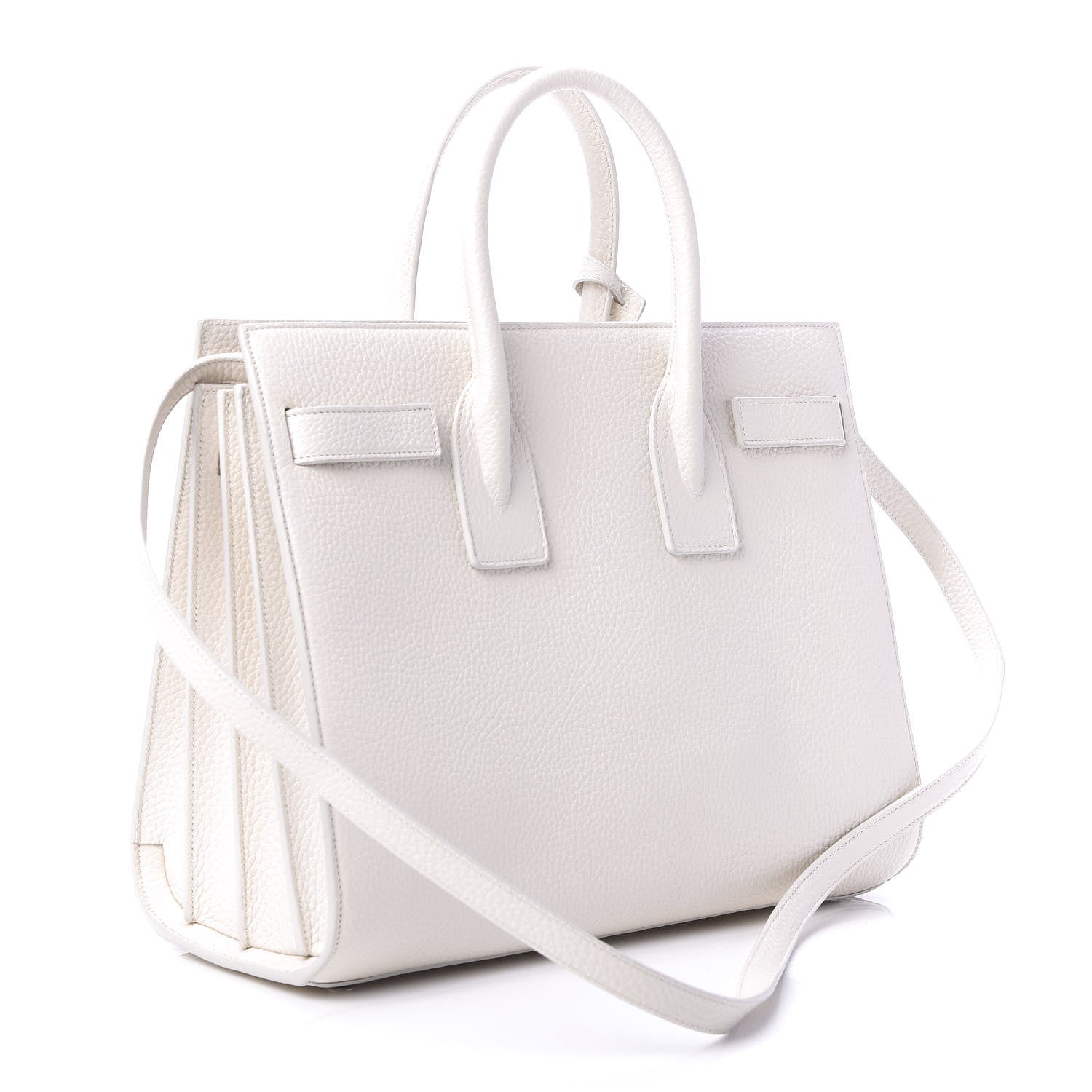 Saint Laurent Grained Calfskin Small Sac De Jour Dove White 3 of 10