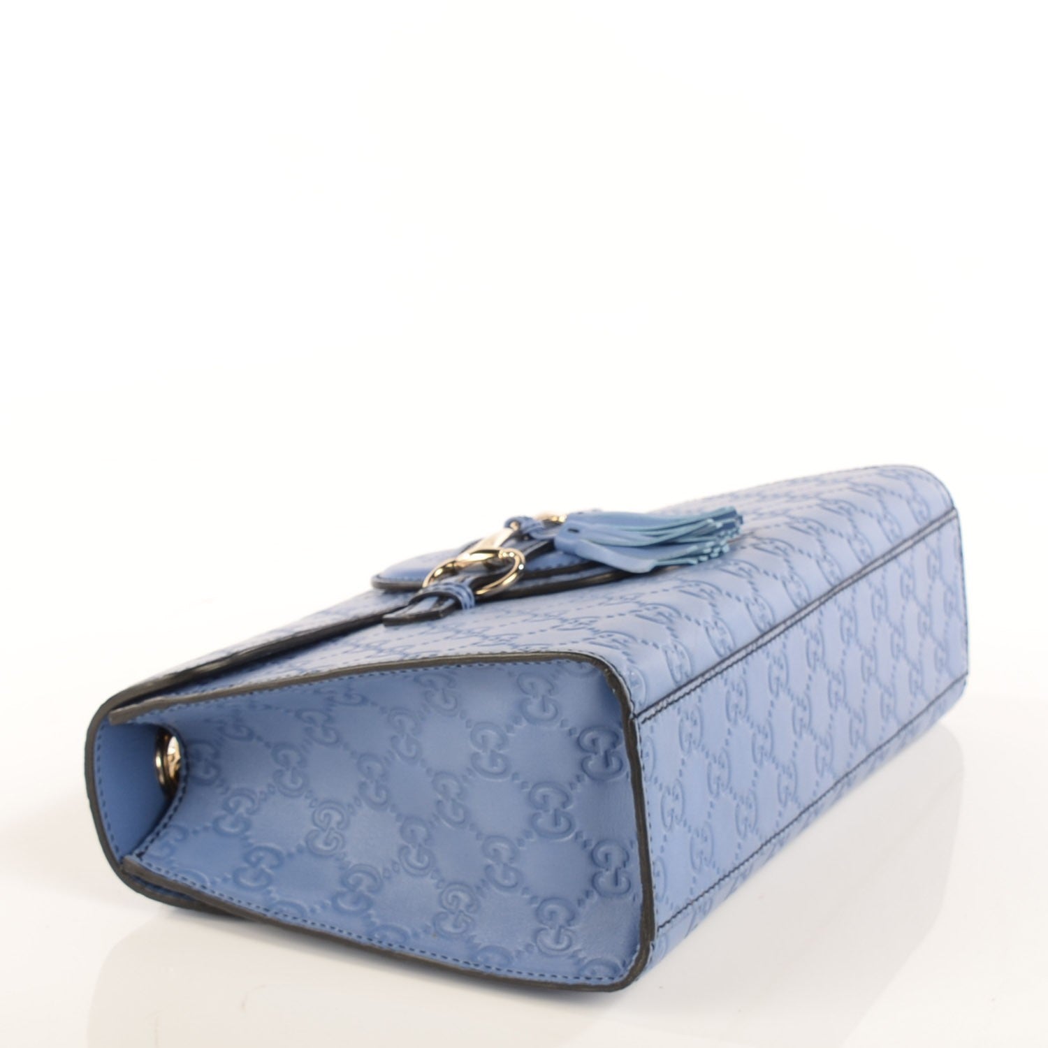 Gucci Soft Guccissima Medium Emily Chain Shoulder Bag Mineral Blue 4 of 8
