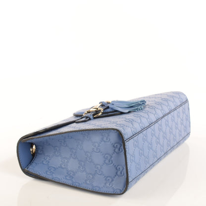 Gucci Soft Guccissima Medium Emily Chain Shoulder Bag Mineral Blue 4 of 8