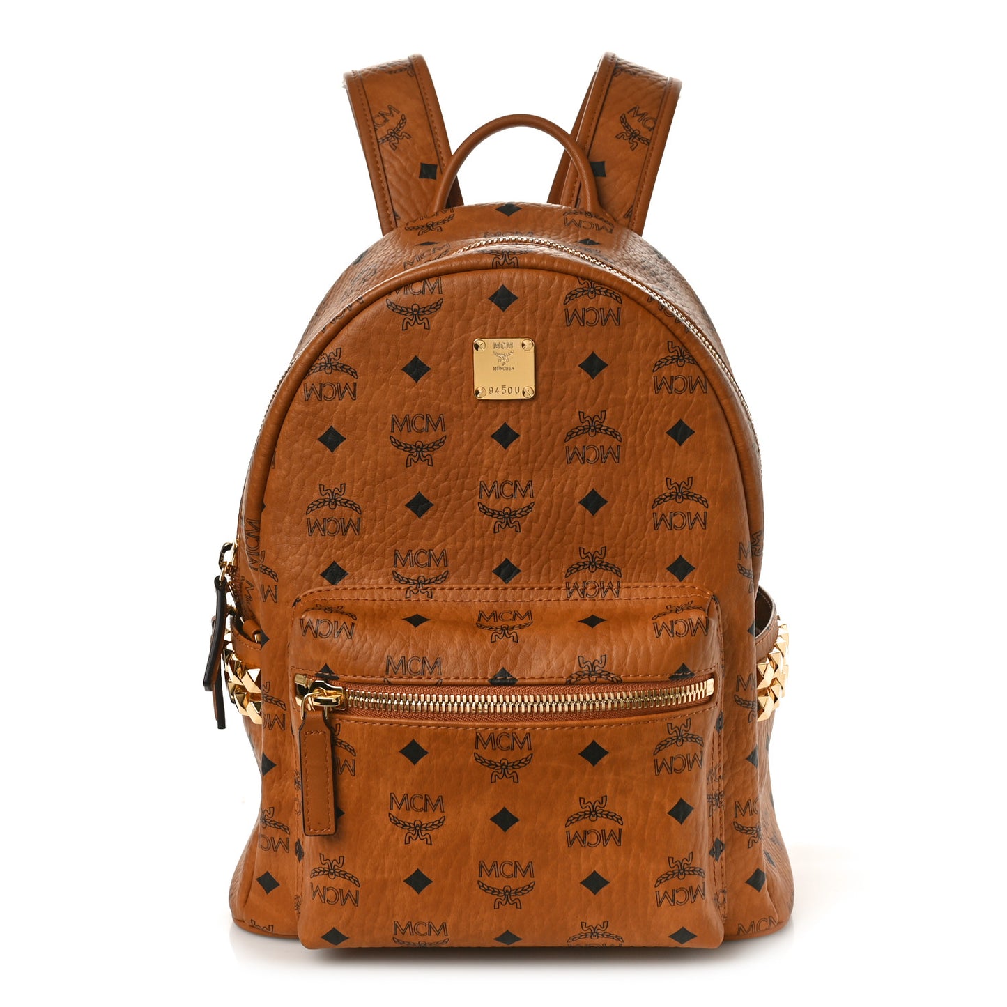 Visetos Small Side Stud Stark Backpack Cognac