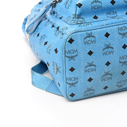 MCM Visetos Side Stud Medium Stark Backpack Blue 7 of 10