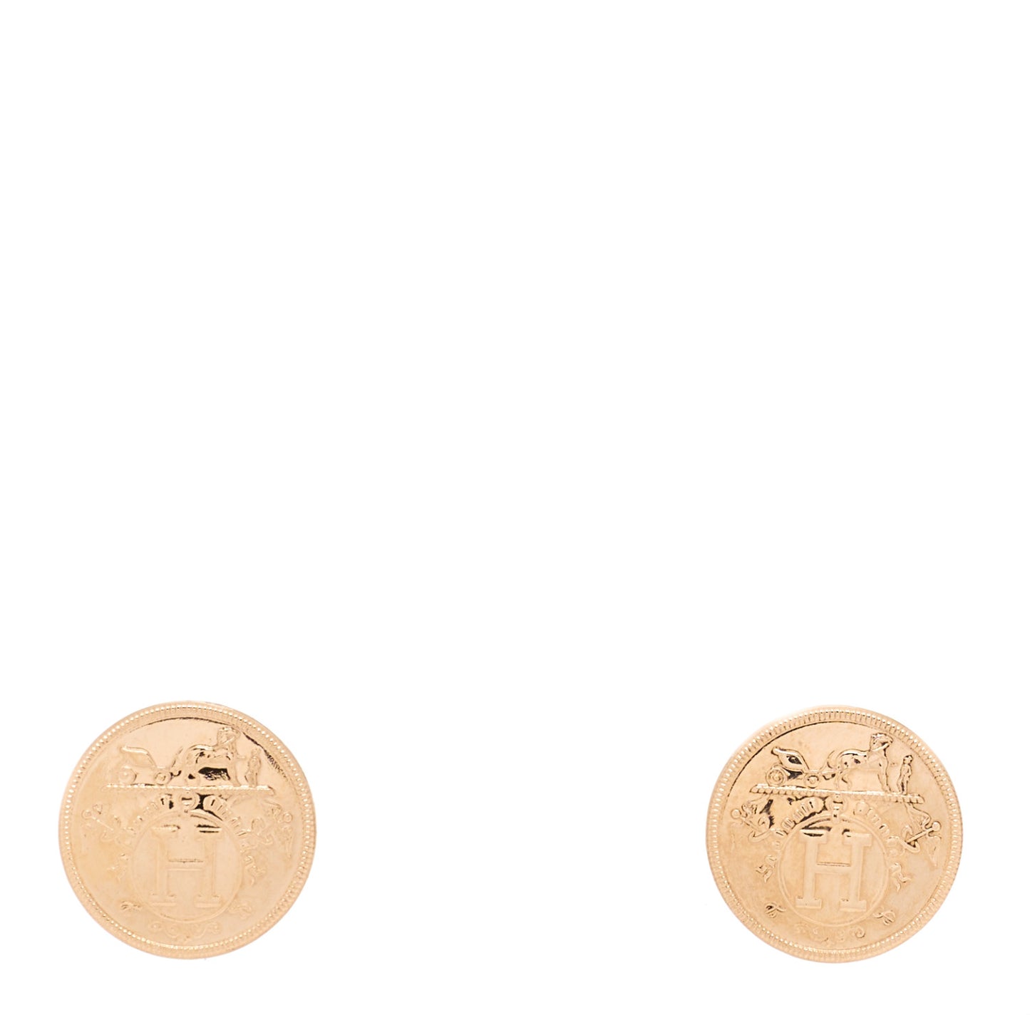 18K Rose Gold TPM Ex-Libris Stud Earrings