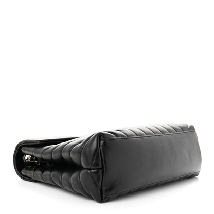 Saint Laurent Calfskin Y Quilted Monogram Medium Loulou Chain Satchel Black 4 of 11