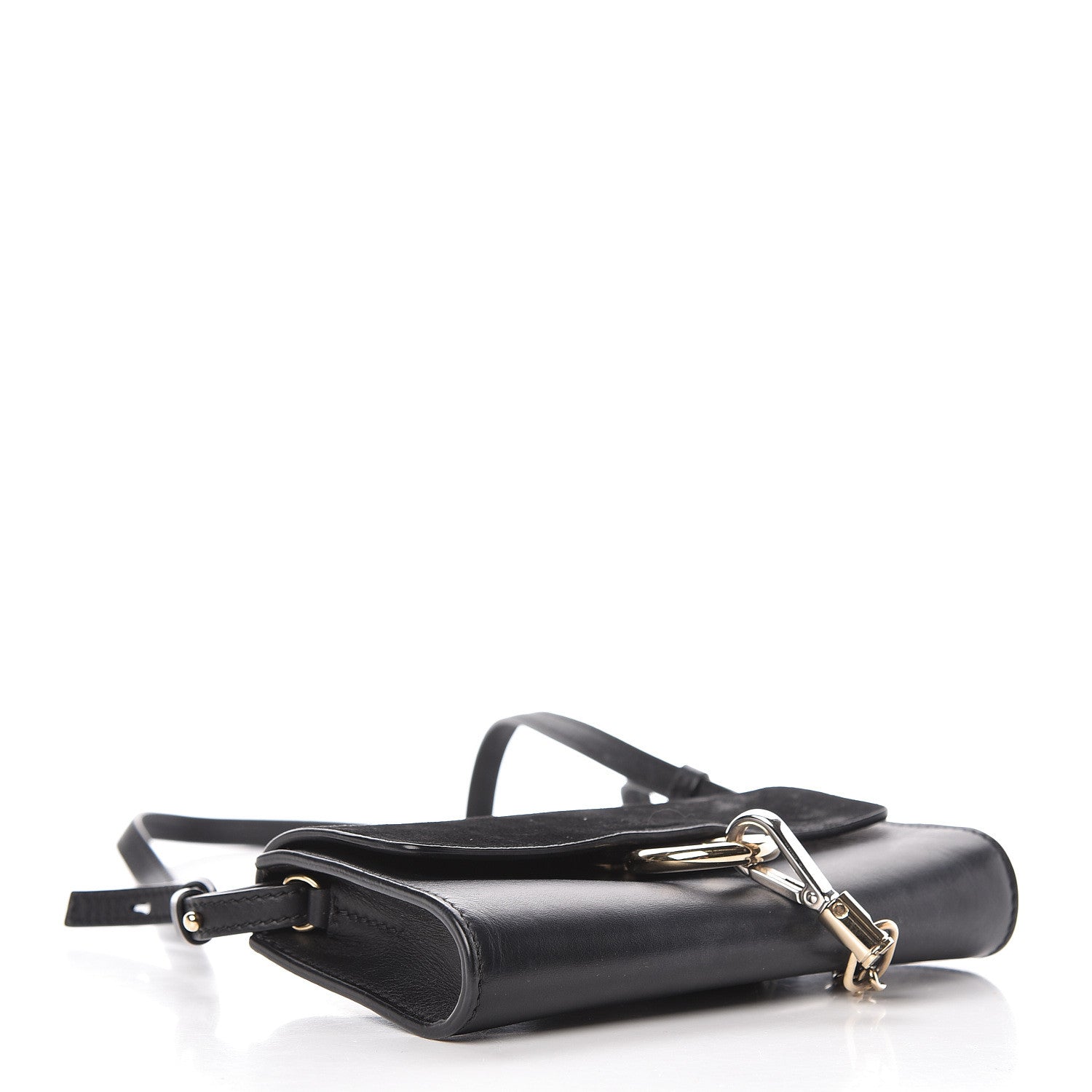 Chloe Suede Calfskin Mini Faye Shoulder Bag Black 4 of 14