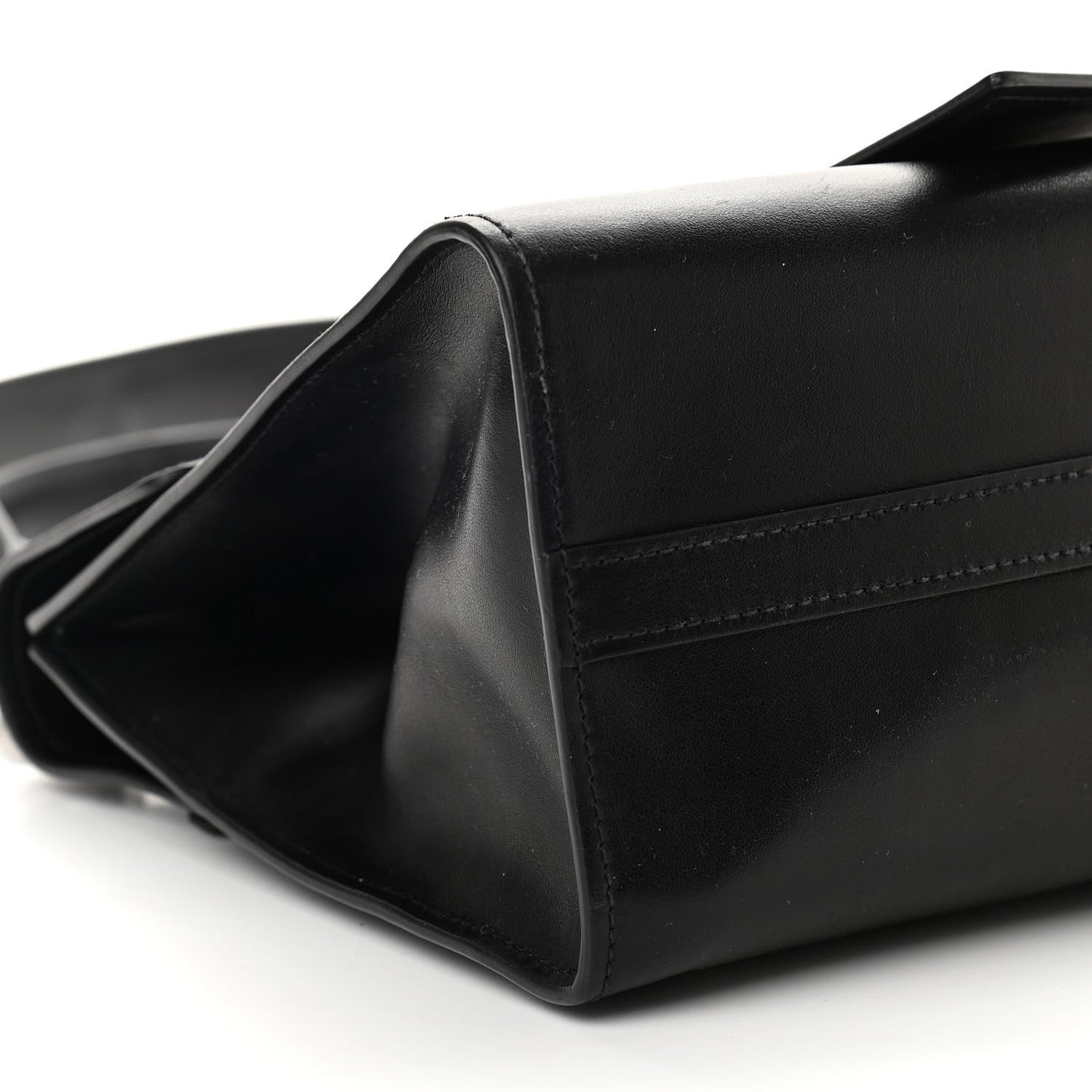City Calf Ribbon Shoulder Bag Black