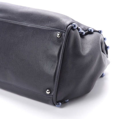 Chanel Lambskin Pearl Obsession Tote Navy 7 of 10