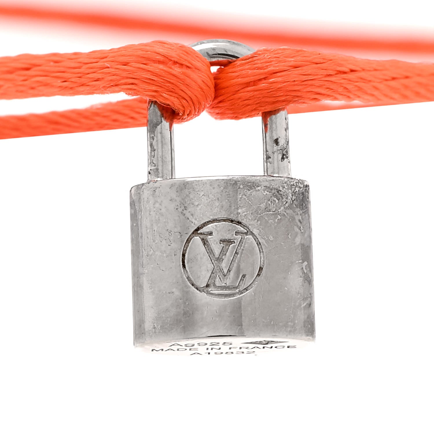 Louis Vuitton X UNICEF Sterling Silver Lockit Bracelet Orange 4 of 5