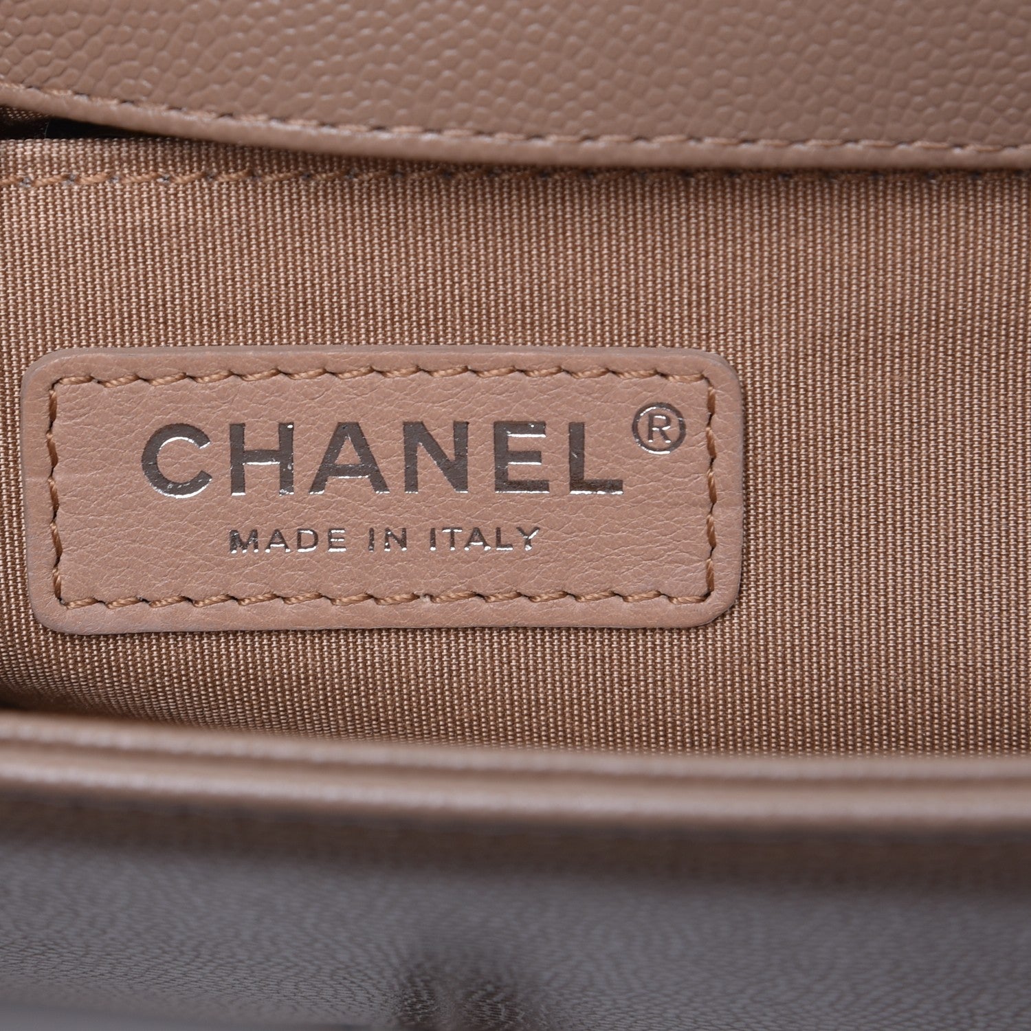 Chanel Caviar Chevron Quilted Small Boy Flap Dark Beige 6 of 8