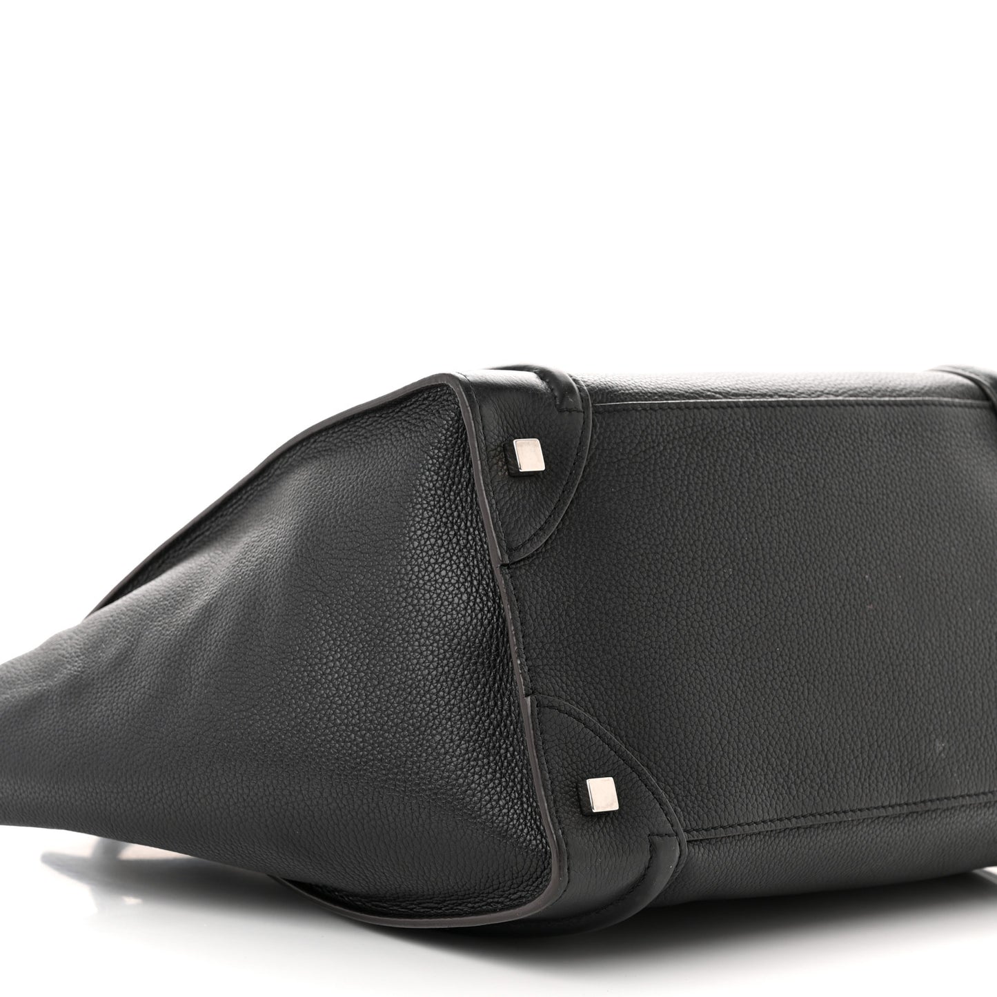 Drummed Calfskin Mini Luggage Black