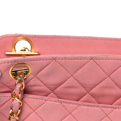 Chanel Lambskin Quilted Pocket Flap Shoulder Bag Pink 31 of 43