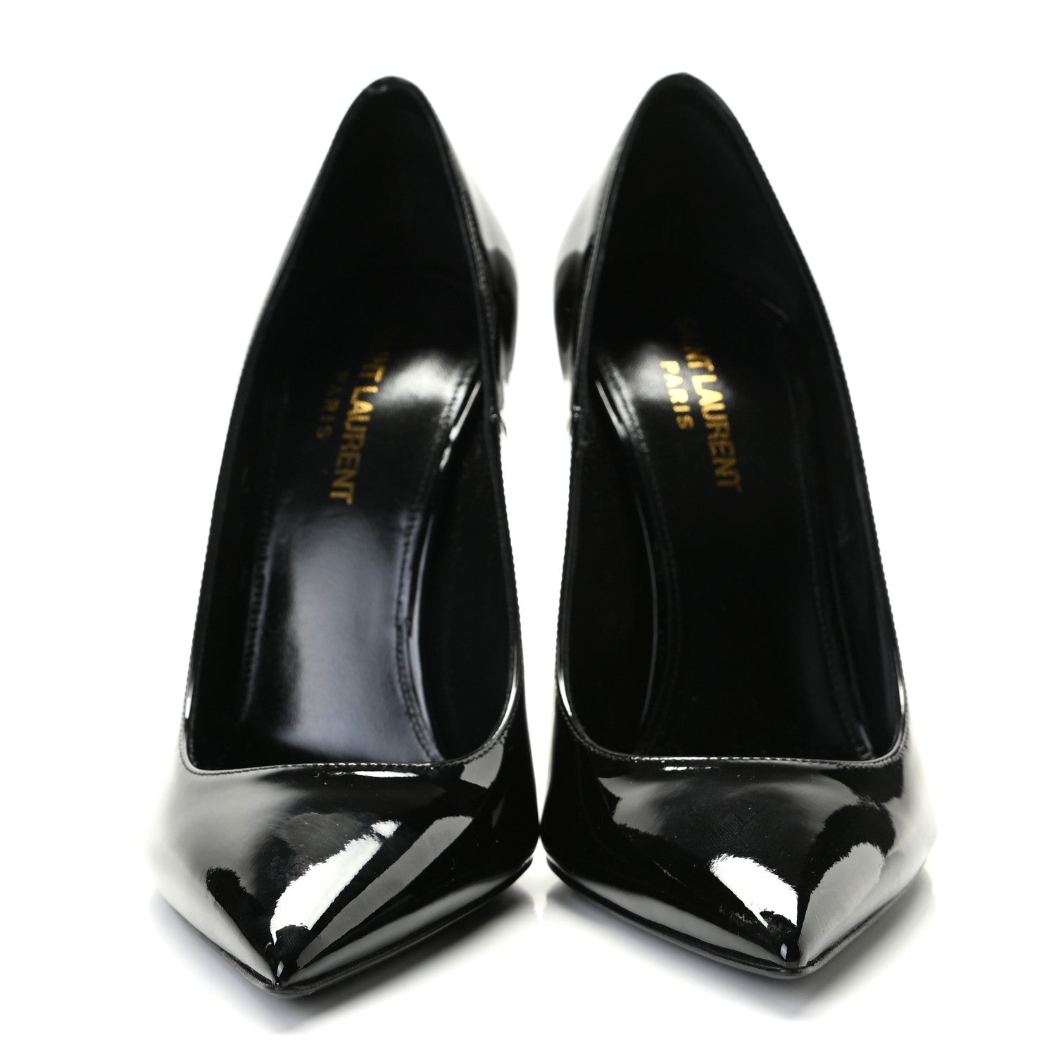 Saint Laurent Patent Opyum 110 Pumps 38.5 Black Gold 2 of 11