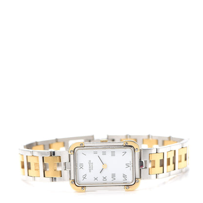 Hermes Stainless Steel 18mm Rectangle Croisiere Quartz Watch Gold 2 of 5