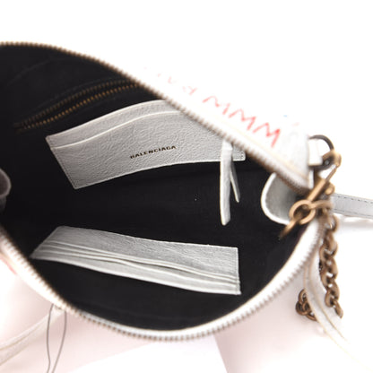 Balenciaga Agneau Graffiti All Over Classic Hardware Reporter XS White Bleu Rouge 5 of 9