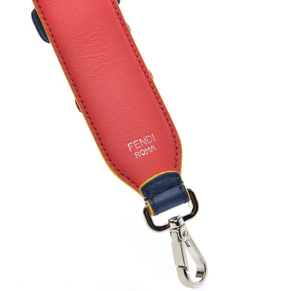 Fendi Vitello Dolce Flowerland Studded Strap You Blue Corallo Multicolor 3 of 4