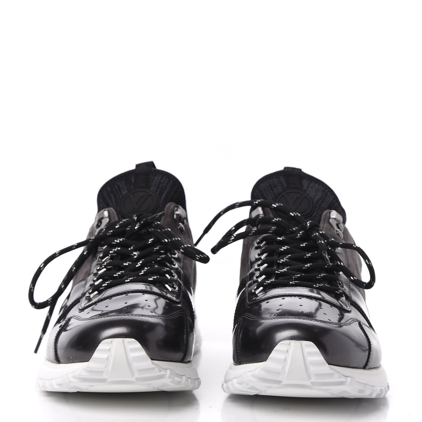 Metallic Patent Suede Run Away Sneakers 8.5 Grey