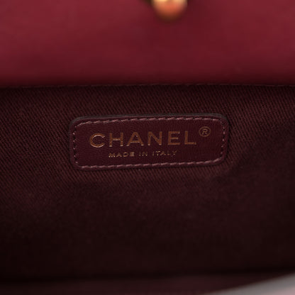 Chanel Calfskin Quilted Small Perfect Edge Tote Burgundy 6 of 14