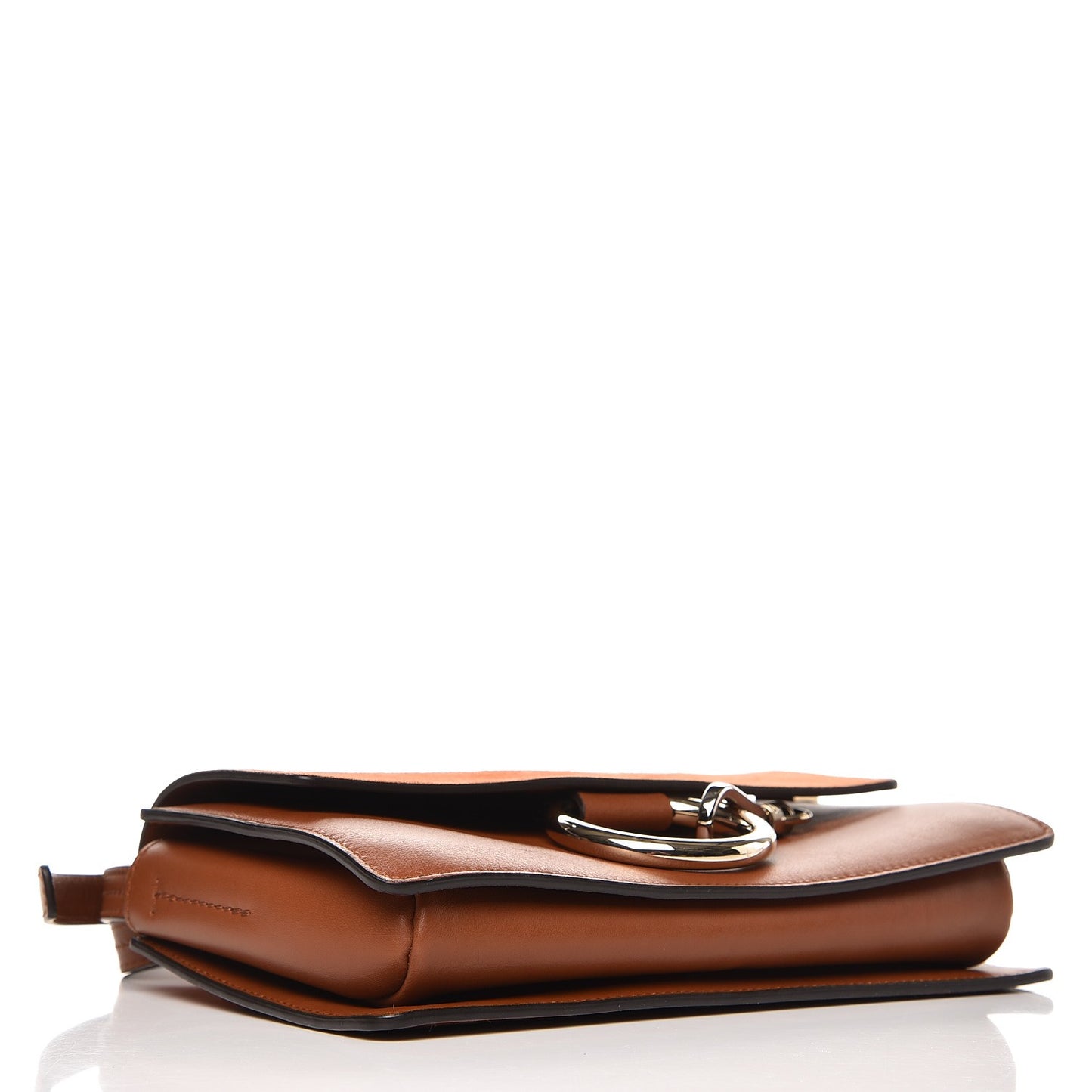 Suede Calfskin Small Faye Shoulder Bag Tobacco