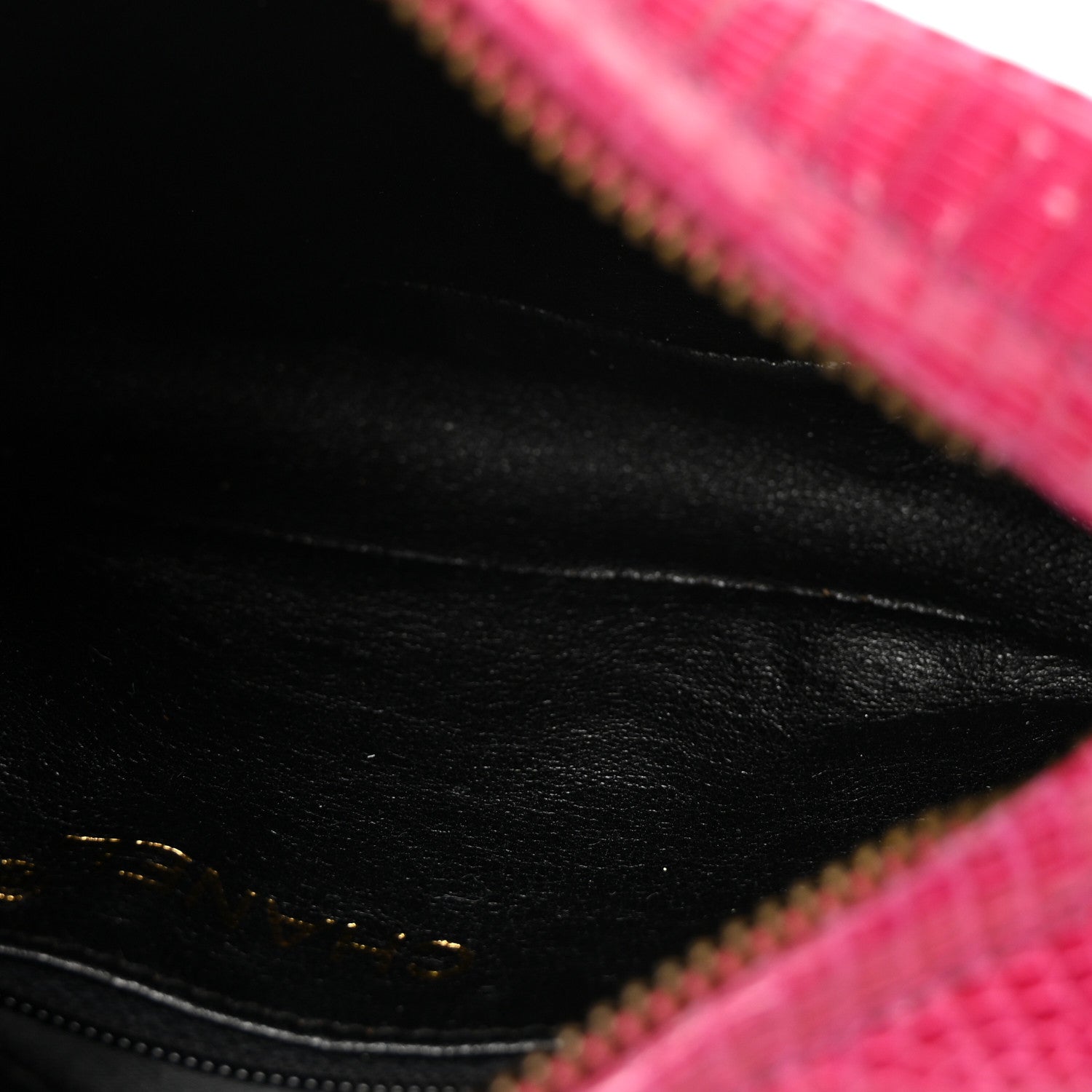 Chanel Lizard Quilted Tassel Clutch Pink 5 of 9