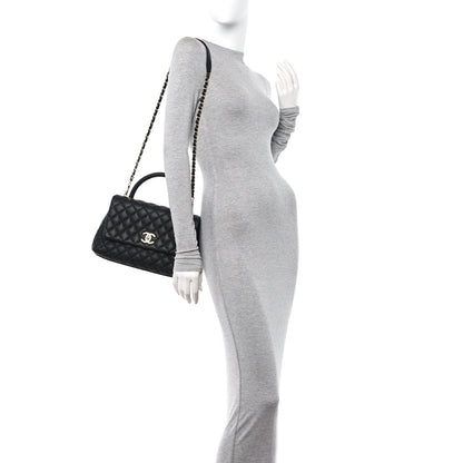 Chanel Caviar Quilted Small Coco Handle Flap Black 2 of 10