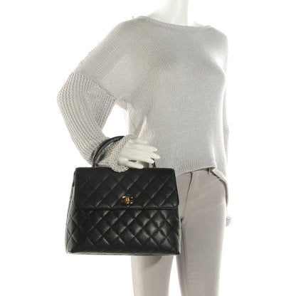 Chanel Caviar Quilted Jumbo Kelly Flap Black 2 of 8