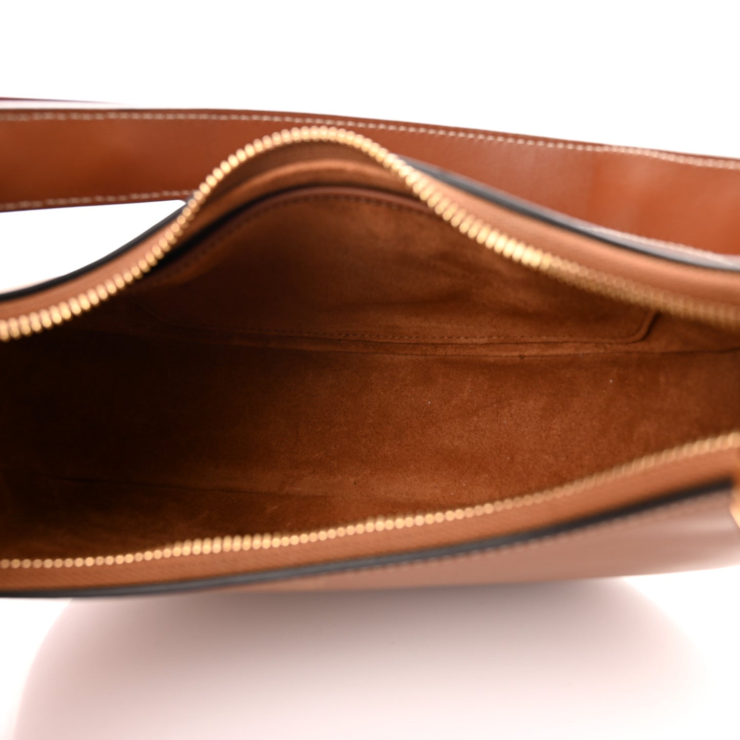 Smooth Calfskin Medium Strap Ava Shoulder Bag Tan