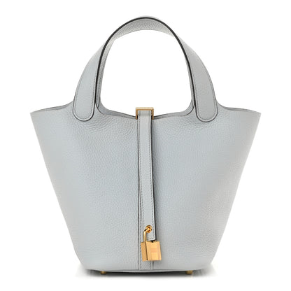 Hermes Taurillon Clemence Picotin Lock 18 PM Bleu Pale 1 of 9