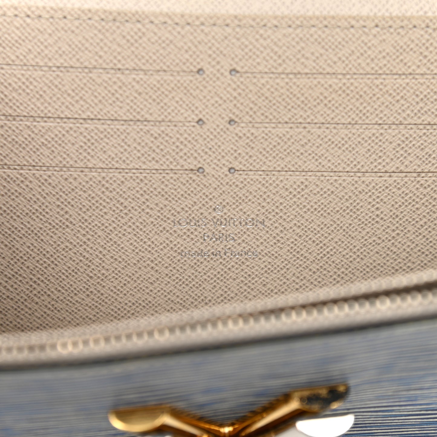 Epi Twist Chain Wallet Denim Light