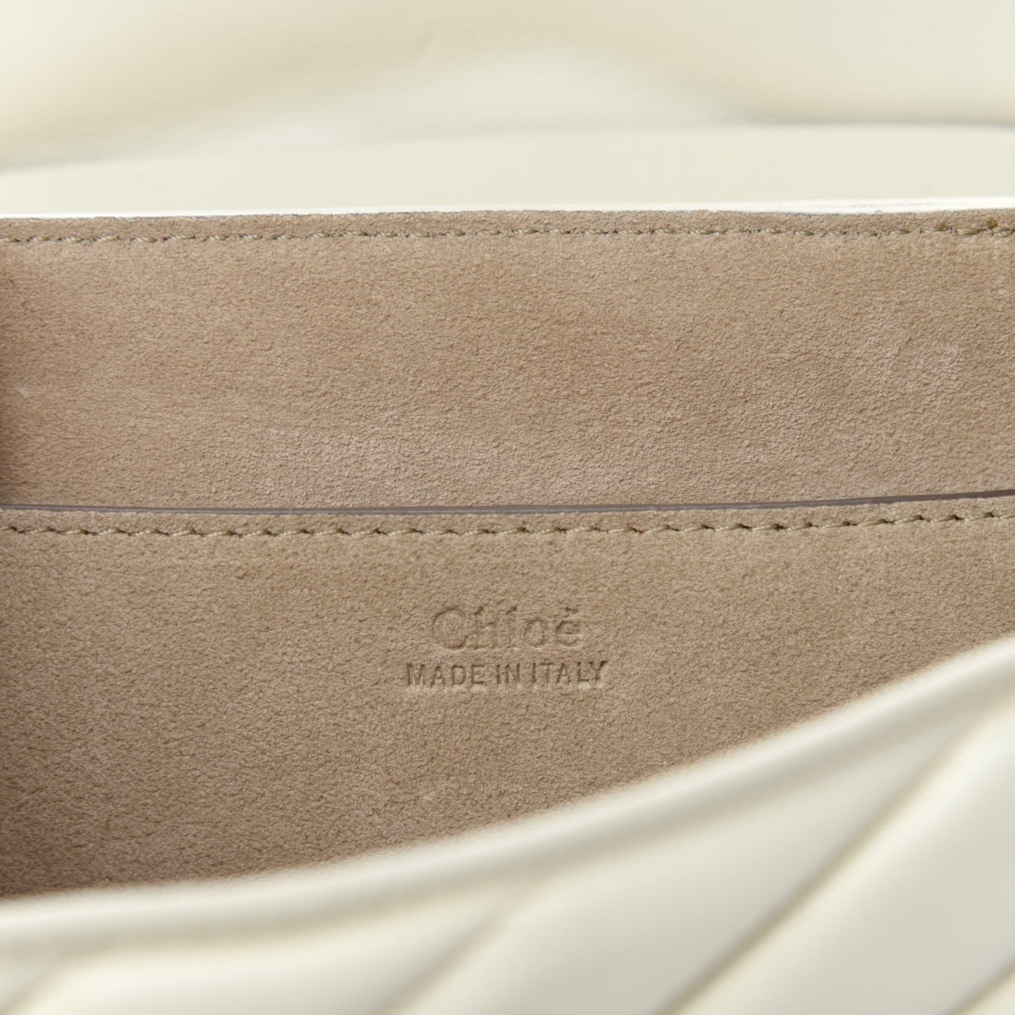 Calfskin Quilted Mini Drew Bijou Shoulder Bag Natural White