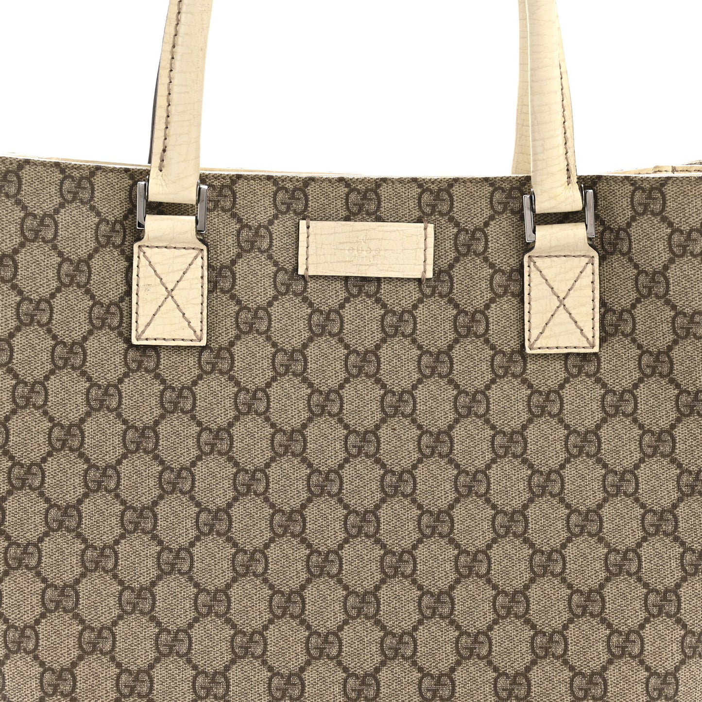 GG Plus Monogram Small Vertical Tote Off White