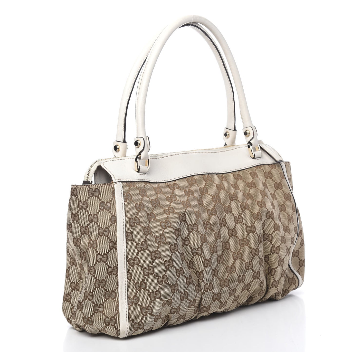 Monogram D Gold Ring Tote White